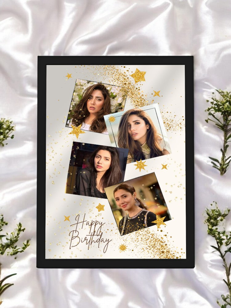 4 IN 1 lovely Birthday Frame Black