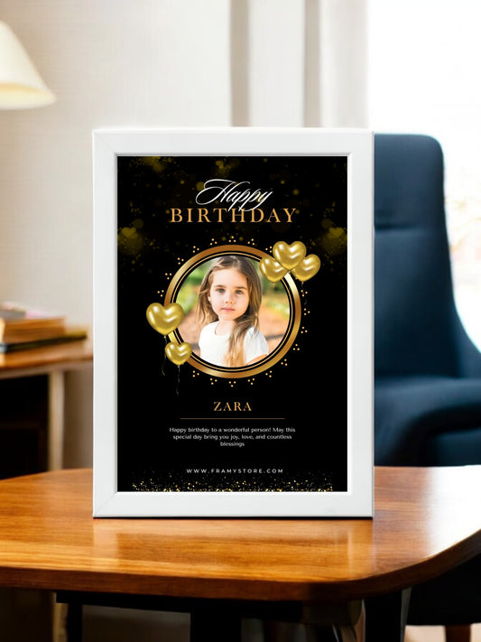 Black Celebration Birthday Frame