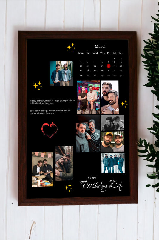 Elegant Calendar Birthday Frame