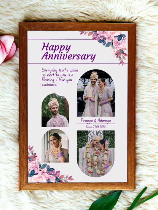 Floral Lovely Anniversary Frame