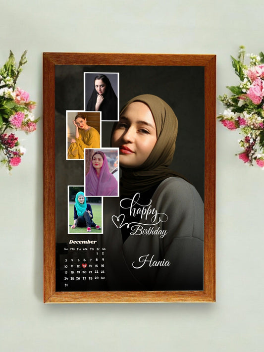 Happy Birthday Calendar Photo Frame